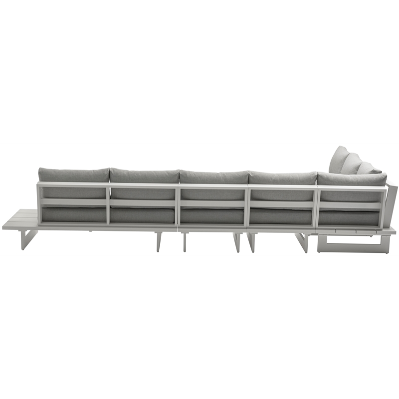 Meridian Furniture Maldives Grey Water Resisting Outdoor Modular Sectional