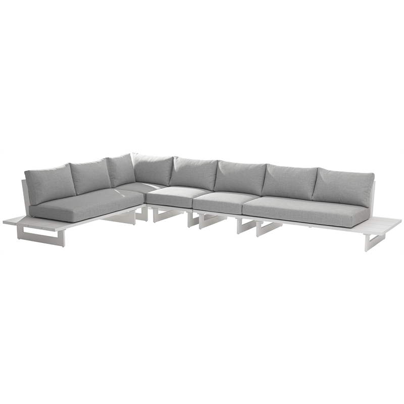 Meridian Furniture Maldives Grey Water Resisting Outdoor Modular Sectional