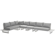 Meridian Furniture Maldives Grey Water Resisting Outdoor Modular Sectional