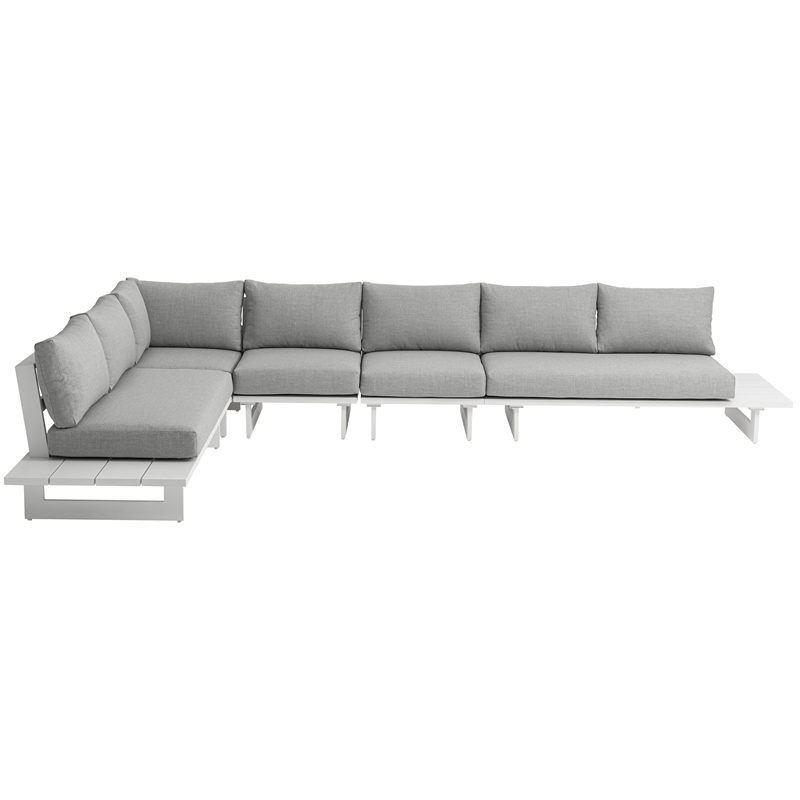 Meridian Furniture Maldives Grey Water Resisting Outdoor Modular Sectional