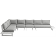 Meridian Furniture Maldives Grey Water Resisting Outdoor Modular Sectional