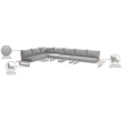 Meridian Furniture Maldives Grey Water Resisting Outdoor Modular Sectional