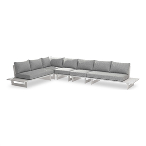 Meridian Furniture Maldives Grey Water Resisting Outdoor Modular Sectional