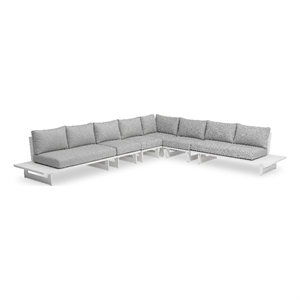 Meridian Furniture Maldives Grey Water Resisting Outdoor Modular Sectional