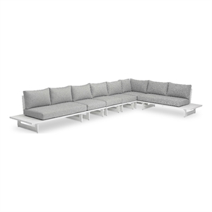 Meridian Furniture Maldives Grey Water Resisting Outdoor Modular Sectional