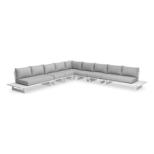 Meridian Furniture Maldives Grey Water Resisting Outdoor Modular Sectional