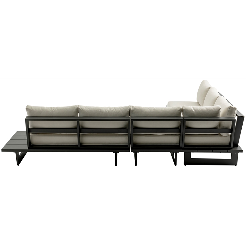 Meridian Furniture Maldives Cream Water Resisting Outdoor Modular Sectional