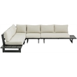 Meridian Furniture Maldives Cream Water Resisting Outdoor Modular Sectional