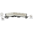 Meridian Furniture Maldives Cream Water Resisting Outdoor Modular Sectional