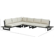 Meridian Furniture Maldives Cream Water Resisting Outdoor Modular Sectional