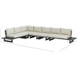 Meridian Furniture Maldives Cream Water Resisting Outdoor Modular Sectional