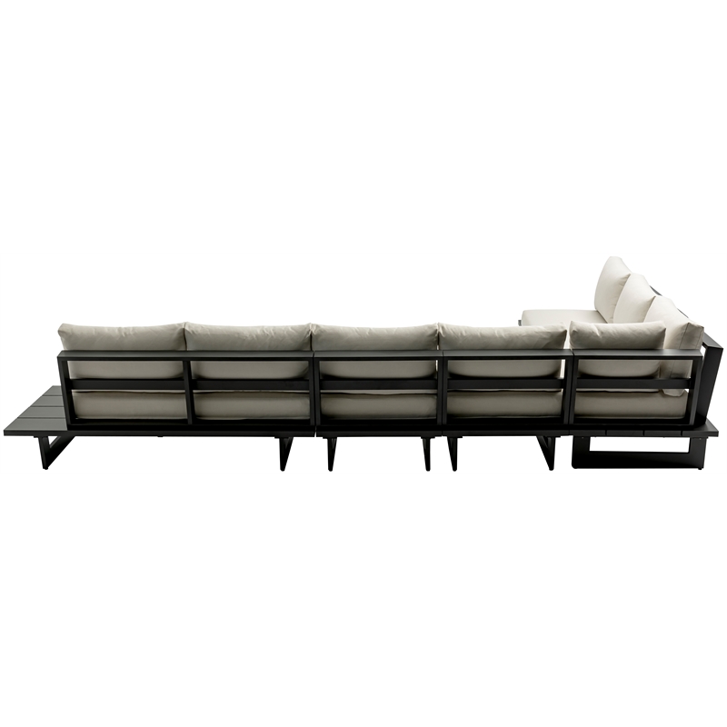 Meridian Furniture Maldives Cream Water Resisting Outdoor Modular Sectional