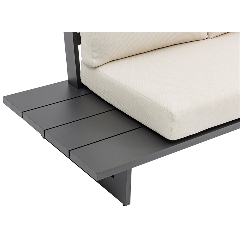Meridian Furniture Maldives Cream Water Resisting Outdoor Modular Sectional