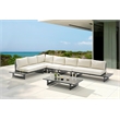 Meridian Furniture Maldives Cream Water Resisting Outdoor Modular Sectional
