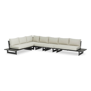 Meridian Furniture Maldives Cream Water Resisting Outdoor Modular Sectional
