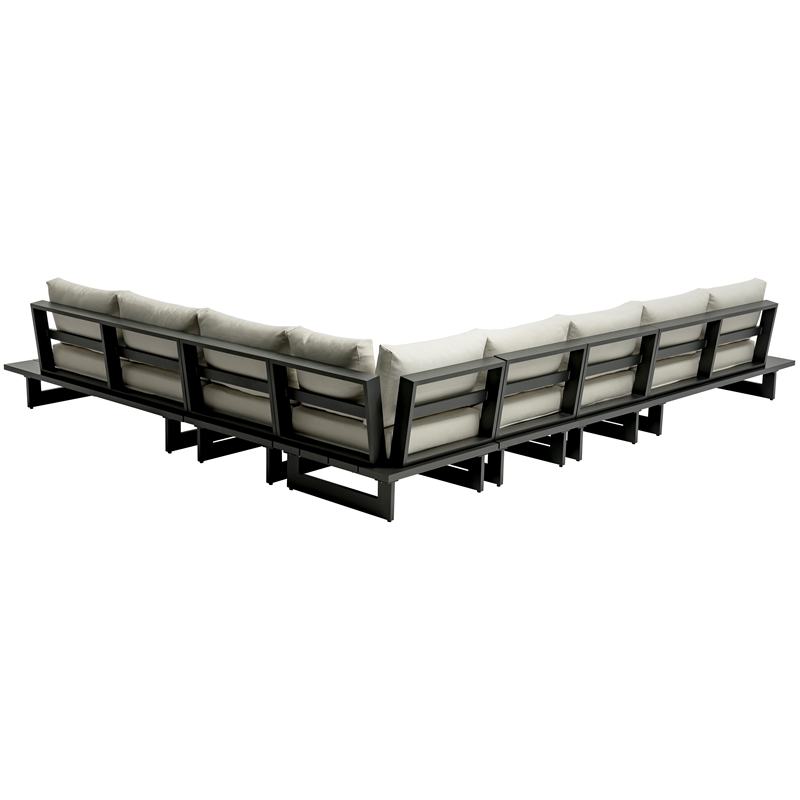 Meridian Furniture Maldives Cream Water Resisting Outdoor Modular Sectional