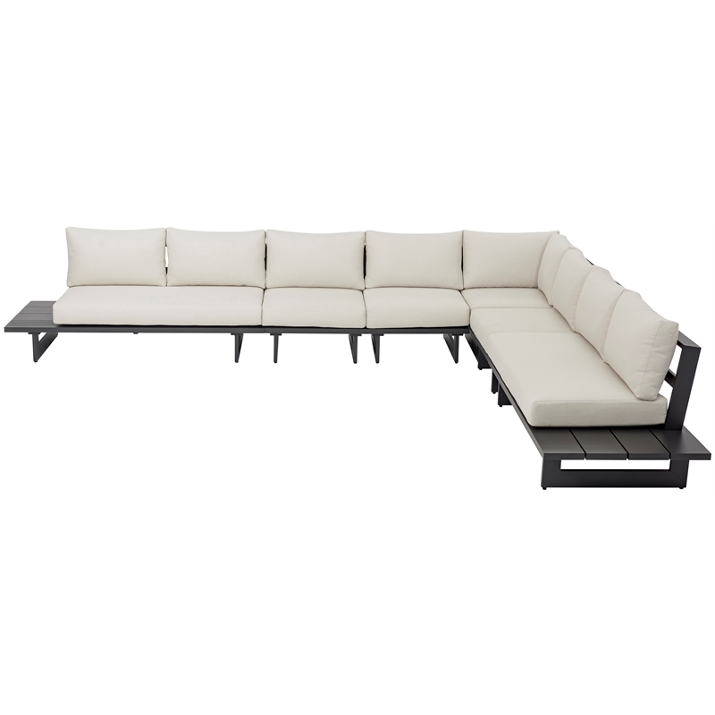 Meridian Furniture Maldives Cream Water Resisting Outdoor Modular Sectional