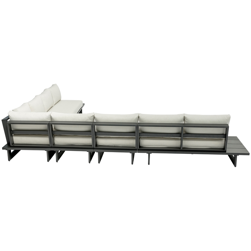 Meridian Furniture Maldives Cream Water Resisting Outdoor Modular Sectional