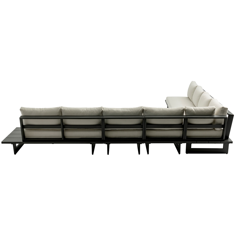 Meridian Furniture Maldives Cream Water Resisting Outdoor Modular Sectional