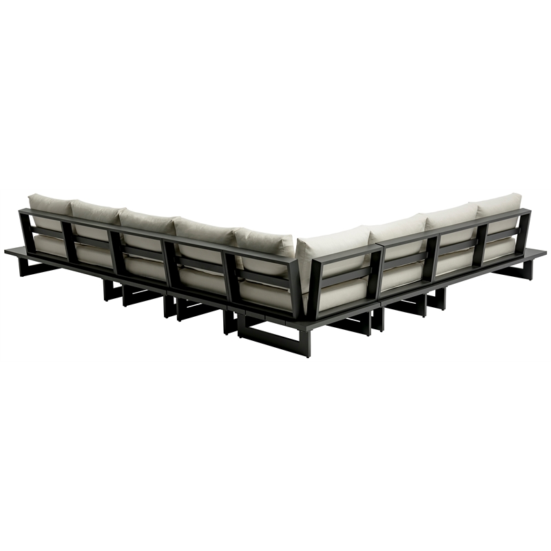 Meridian Furniture Maldives Cream Water Resisting Outdoor Modular Sectional