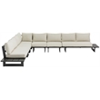 Meridian Furniture Maldives Cream Water Resisting Outdoor Modular Sectional