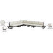 Meridian Furniture Maldives Cream Water Resisting Outdoor Modular Sectional