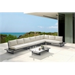 Meridian Furniture Maldives Cream Water Resisting Outdoor Modular Sectional