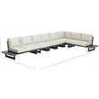 Meridian Furniture Maldives Cream Water Resisting Outdoor Modular Sectional