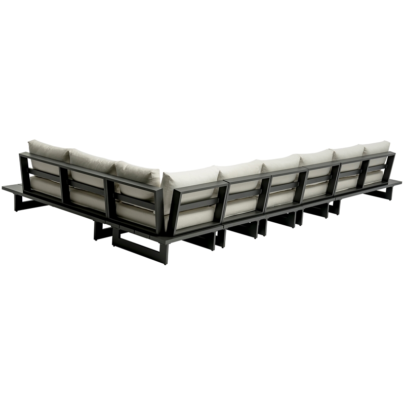 Meridian Furniture Maldives Cream Water Resisting Outdoor Modular Sectional