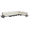 Meridian Furniture Maldives Cream Water Resisting Outdoor Modular Sectional