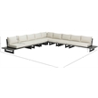 Meridian Furniture Maldives Cream Water Resisting Outdoor Modular Sectional