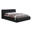 Meridian Furniture Nash Black Boucle Fabric Full Bed
