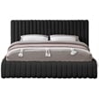 Meridian Furniture Nash Black Boucle Fabric Queen Bed