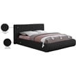 Meridian Furniture Nash Black Boucle Fabric Queen Bed