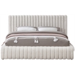 Meridian Furniture Nash Cream Boucle Fabric King Bed