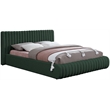 Meridian Furniture Nash Green Boucle Fabric Full Bed