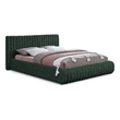 Meridian Furniture Nash Green Boucle Fabric Full Bed