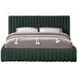 Meridian Furniture Nash Green Boucle Fabric King Bed