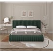 Meridian Furniture Nash Green Boucle Fabric King Bed