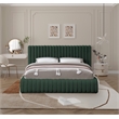 Meridian Furniture Nash Green Boucle Fabric King Bed