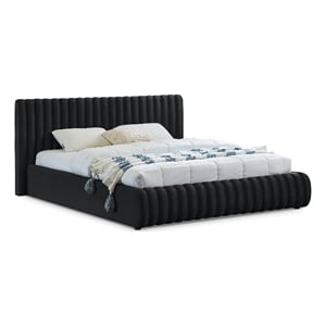 Meridian Furniture Nico Black Velvet Full Bed