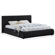 Meridian Furniture Nico Black Velvet Full Bed