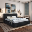 Meridian Furniture Nico Black Velvet King Bed