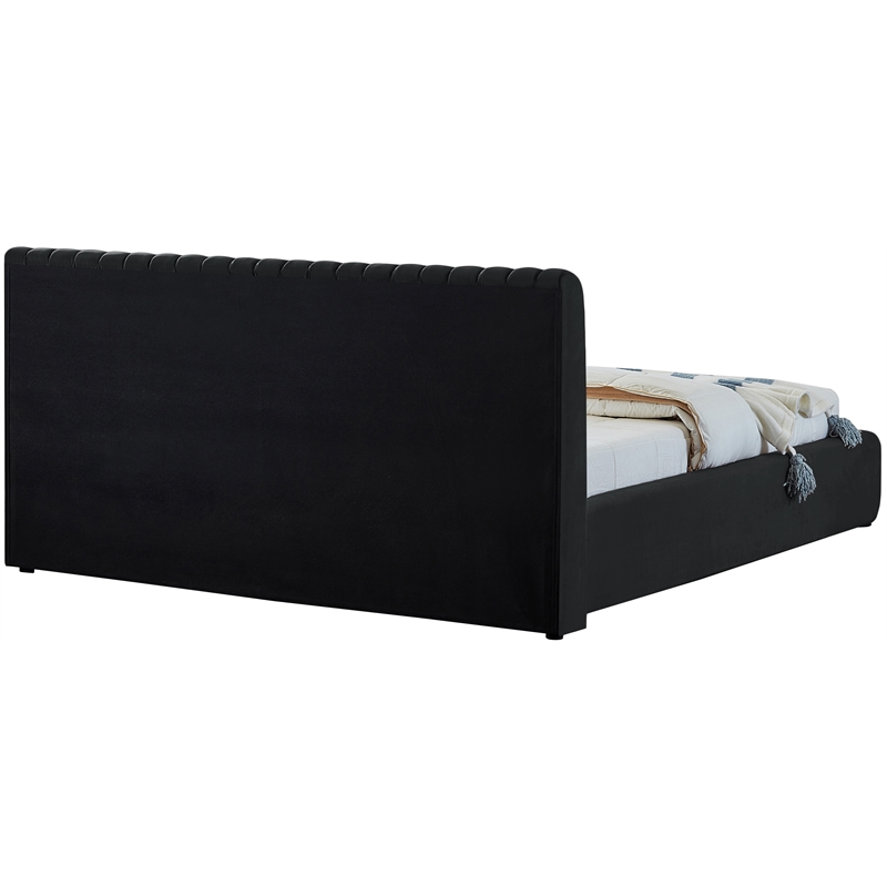 Meridian Furniture Nico Black Velvet King Bed