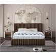 Meridian Furniture Nico Brown Velvet King Bed