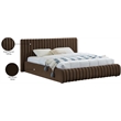Meridian Furniture Nico Brown Velvet Queen Bed