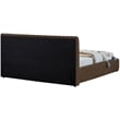 Meridian Furniture Nico Brown Velvet Queen Bed