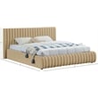 Meridian Furniture Nico Camel Velvet Full Bed