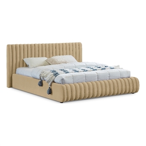 Meridian Furniture Nico Camel Velvet King Bed