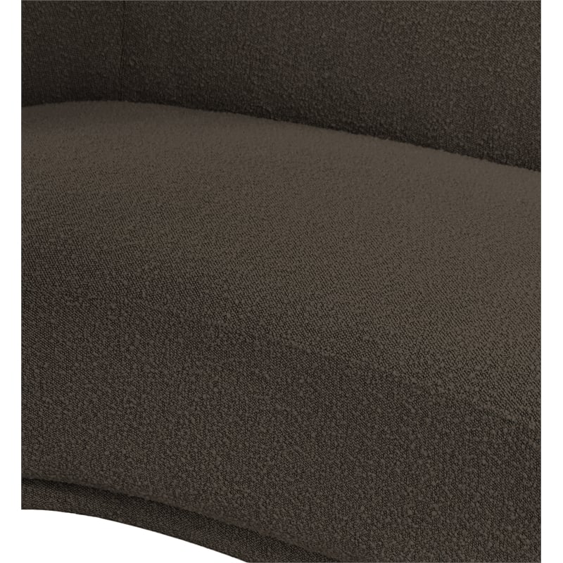 Meridian Furniture Hyde Brown Boucle Fabric Chair
